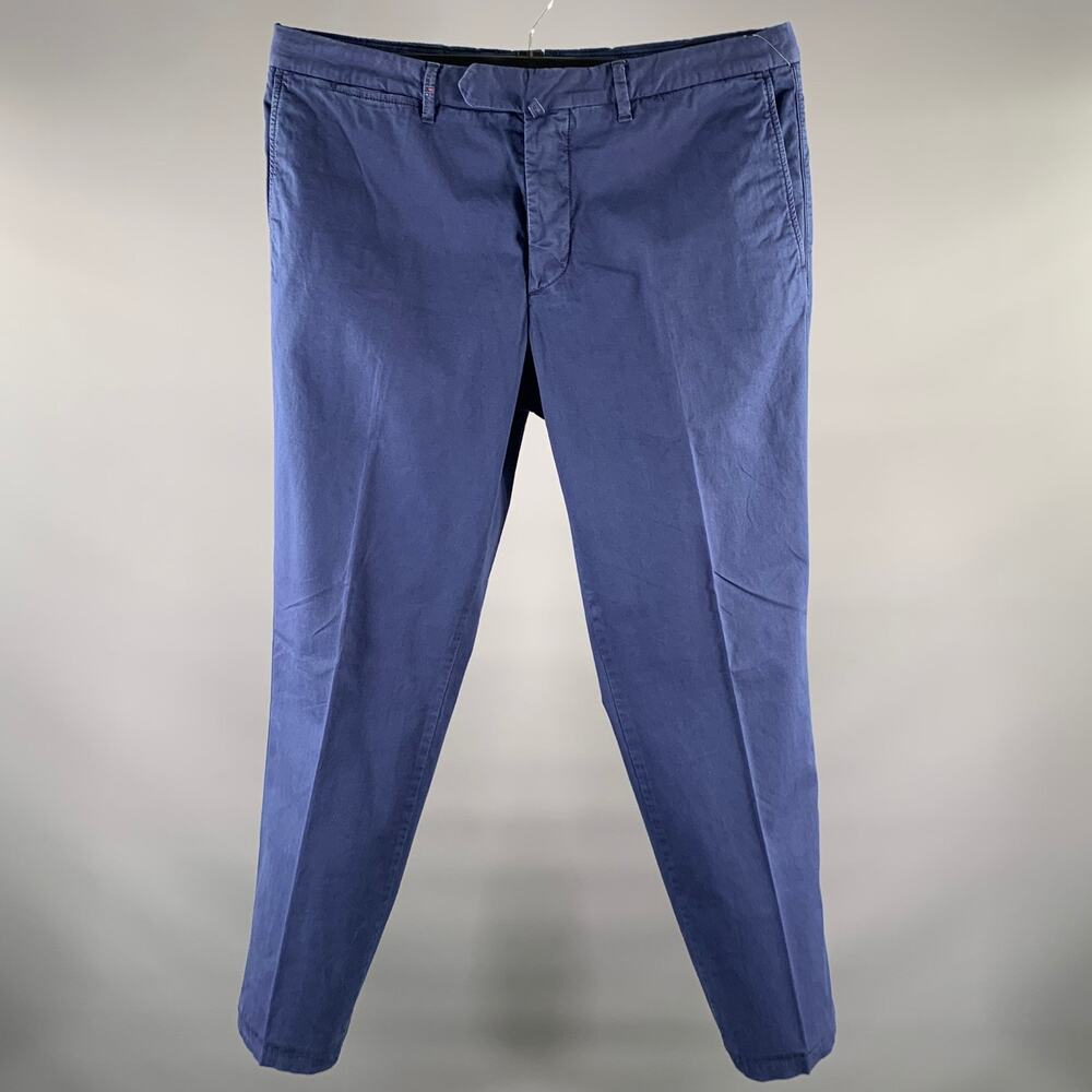 KITON Size 36 Navy Cotton Blend Button Fly Casual Pants